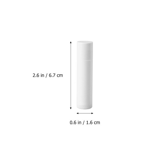 50Pcs Empty White Lip Balm Tubes Convenient Safe Packaging for Makeup 1