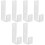3Sets Iron Bunk Bed Ladder Holders White Fixing Hooks for Bedroom 4