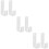 3Sets Iron Bunk Bed Ladder Holders White Fixing Hooks for Bedroom 10