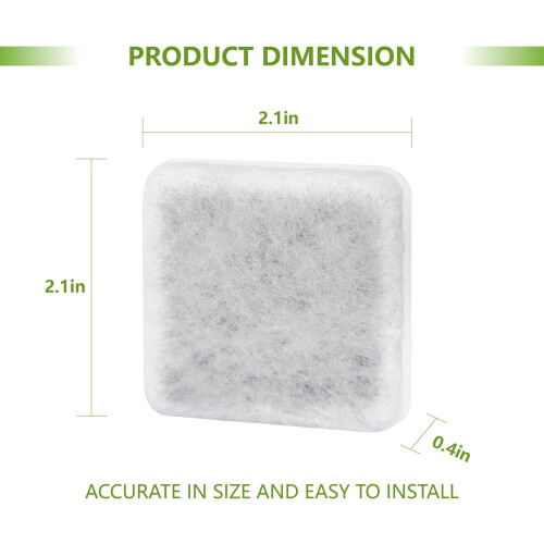 6 PCS Charcoal Replacement Filters Compatible with Petmate Replendish Mason Gravity Waterers 1