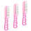 Wire Hairbrush for Doll Styling Head Compact Pink Plastic 3Pcs 5