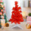 Mini Artificial Christmas Tree Blue with Plastic Stand 6