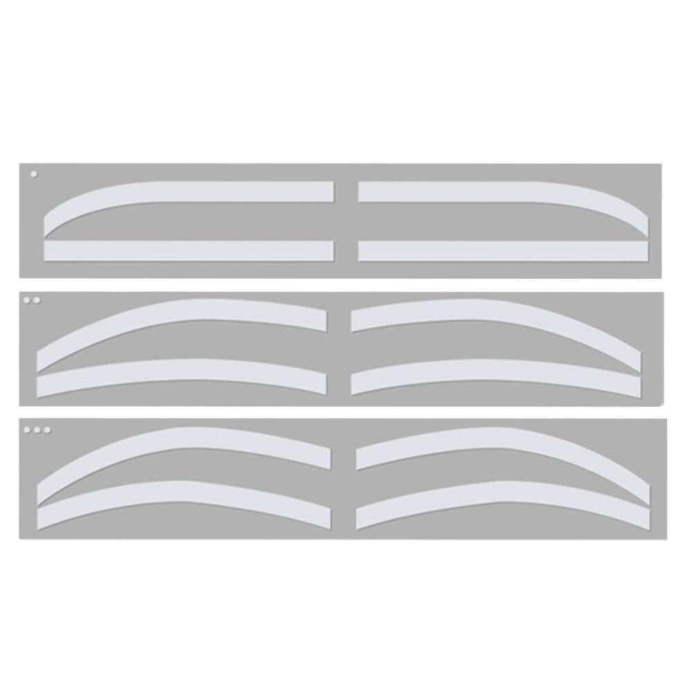6 Pairs Disposable Silicone Eyebrow Tattoo Template Stickers for Microblading