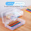 2-Pack Large Plastic Pencil Boxes with Snap-Tight Lid 1