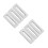 6Pcs Silver Plastic Sink Overflow Cap for Bathroom Washbasin Drain 6