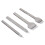 2Pièces Kit Perforation Cuir 4 Embouts Acier Haute Dureté Argenté 2