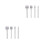 2Pièces Kit Perforation Cuir 4 Embouts Acier Haute Dureté Argenté 4