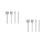 2Pièces Kit Perforation Cuir 4 Embouts Acier Haute Dureté Argenté 5