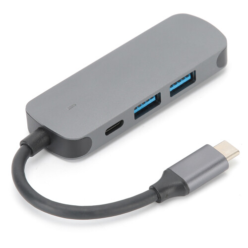 Data Transfer USB Splitter USB Hub with Type-C Interface Universal Compatibility High-Speed Transfer Easy to Carry Multifunctional Use Aluminum Alloy 2