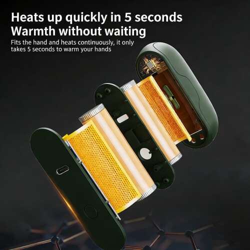 Oplaadbare handwarmers, draagbare zakverwarmer, 1 stuk 2