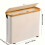 Bamboo Toilet Paper Holder with Lid Gray Fabric Foldable 6
