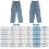 2Pièces Jeans Coupe Droite Large Coton 10