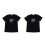 2Stk Schwarzes Herren T-Shirt Kurzarm Polyester Casual 1