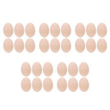 30Stk Plastikeier Beige Für Osterbasteln Und Kinderspiele