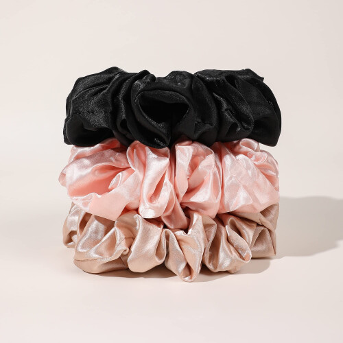 Scrunchies Βαμβακερά Scrunchy για Κορίτσια, Γυναικεία, Χοντρά Μαλλιά με Σγουρά Μαλλιά, 1