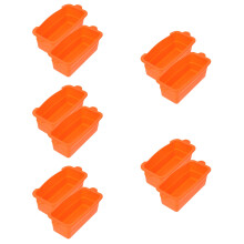 10Stk Orange Silikon Fettbecher Ersatzliner Wiederverwendbar Für Grill