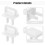 60Pcs White PP Socket Safety Covers Childproof Outlet Covers for Home 11
