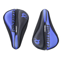 Breathable Fiber & Silicone Bike Seat Cushion 28x18cm Thick Purple Blue