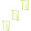6Pcs Yellow Sheer Voile Curtains Window Screen Rod Decor 4
