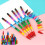 Rainbow Crayons Set Stackable Buildable 6-Piece 9.3 inch 2