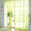 6Pcs Yellow Sheer Voile Curtains Window Screen Rod Decor 10