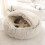Κρεβάτι Lapcatz Nest, Κρεβάτι Lapcatz, Στρογγυλό κρεβάτι γάτας, βελούδινο, αφράτο, 3