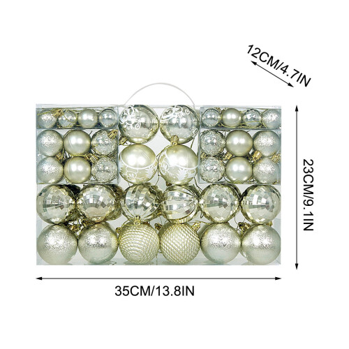 Christmas Balls Set Beige Plastic 100 pcs 1
