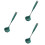 3Pcs Silicone Soup Ladles Long Handle Comfortable Kitchen Grip 6