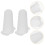 8Pcs White Silicone Cake Decorating Tip Covers for Home Baking Use 8