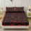 Twin Fitted Sheet Set with 2 Pillowcases Red Black 5