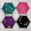 Σετ 4 τεμαχίων πτυσσόμενου δίσκου με εξάγωνα ζάρια (δέρμα PU) για RPG, DND και 6