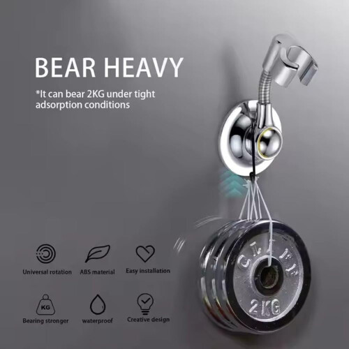 Adjustable ABS Shower Head Holder with Strong Suction Cup for Bathroom Use 2