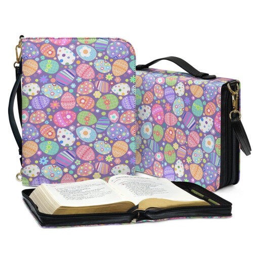 PU Leather Bible Cover with Shoulder Strap – Multi-Use 2