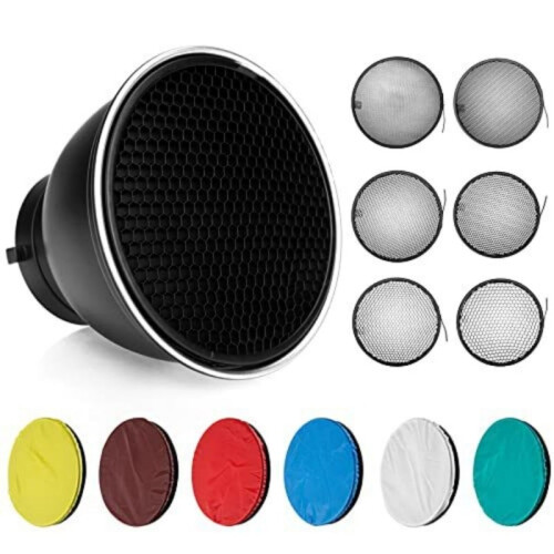 180mm 7Inch Reflector Diffuser Lamp Shade for Baorong Mount Strobe Flash Light 1