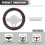 Rose Print Steering Wheel Cover 15 inch 5
