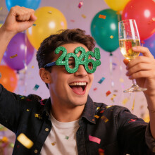 2026 Novelty Party Glasses, Compatible with Festive Gatherings, Dirt Bike & Snowmobile Riding Gear