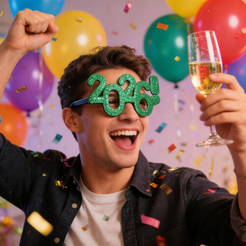 2026 Party Glasses Decorative Eyewear 1 Pair