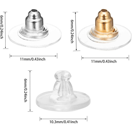 Earring Backs,Earring Backs for Studs/Droopy Ears,250PCS Screw on Earring Backs Earring Backings Earring Backs for Heavy Earring 1