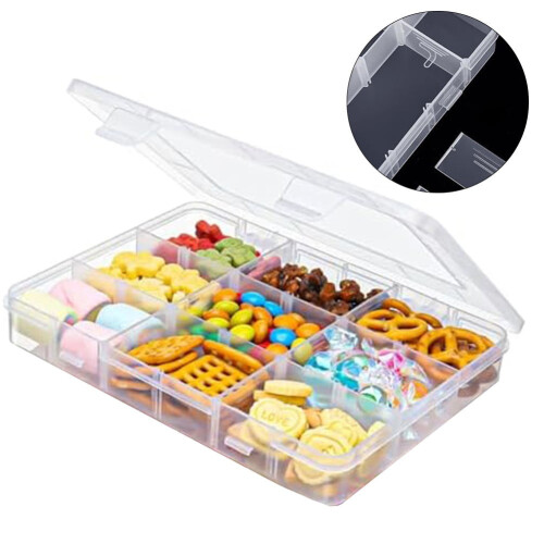 3 PCS Snack Boxes for Kids,Snack Box with 18 Removable Grids Compartments. 2