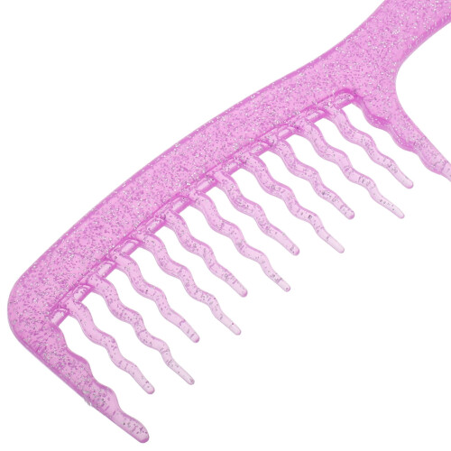 Pente roxo de dentes largos para cabelos cacheados 2