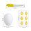 Durable and Reusable Eggs, Solid Plastic Eggs for Easter Craft Projects, 68White Eggs6x4cm with8Mini Markers for Customizable Holiday Fun 5