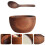 Salad Serving Bowl Wood 2Pcs For Home Use 6