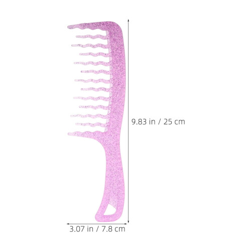 Pente roxo de dentes largos para cabelos cacheados 1