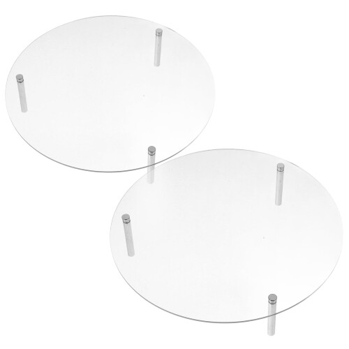 Round Acrylic Display Riser with Metal Support 2 Sets 1
