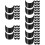 100Pcs Black Resin PVC Sun Proof Visor Replacement Accessory 11
