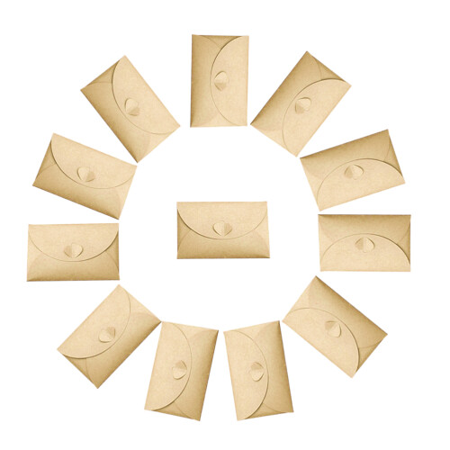 24Pcs Kraft Envelopes Khaki for Storage Postcard DIY 1