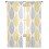 Sheer Curtains Grey Yellow Olive Leaf 52x63 Inch Light 7