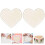 Wooden Basket Bottom Heart Shape 2 Pieces 2