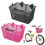 Children'S Bicycle Basket Front Basket Handheld Handlebar Basket with Handle Black 4