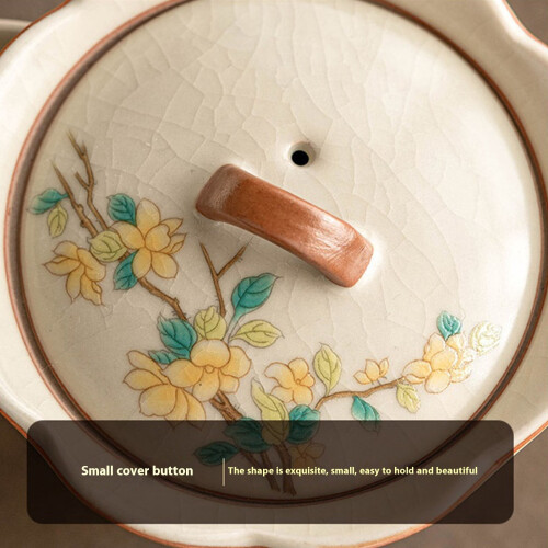 Yellow Ceramic Cat Teapot 70 ml Handmade Porcelain 2